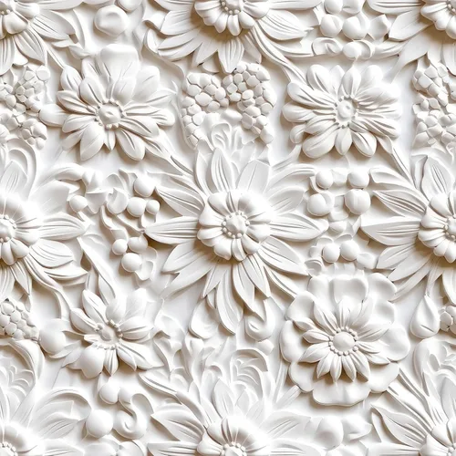 Vista 9 de Papel tapiz floral 3D de imitación para despegar y pegar, papel tapiz moderno de plasto de plástico con flores grandes, papel de contacto blanco