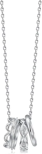 Vista 4 de CHOW SANG SANG 950 platino 0034 quilates color D-K claridad IF-VS2 collar de aro de diamante para mujer 92325N 185 pulgadas 185in Metal Diamante