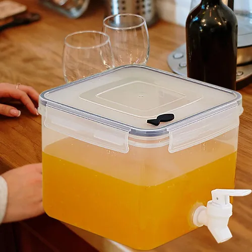 Vista 9 de Cabilock Hervidor de agua para refrigerador con grifo dispensador de bebidas para bebidas frías, material seguro para jugo de agua y almacenamiento