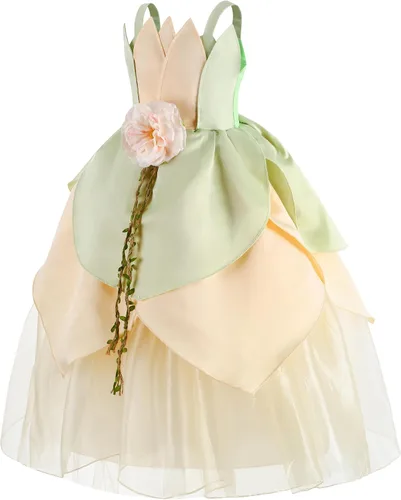 Vista 2 de Disfraz de princesa para niñas, disfraz de fiesta de cumpleaños de Halloween con accesorios