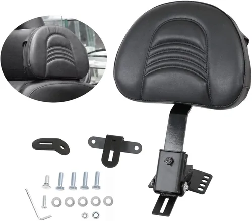 Vista 10 de Respaldo de conductor ajustable enchufable para motos AUFER, compatible con modelos Touring 1997-2024 Road King, Street Glide, Road Glide, Electra