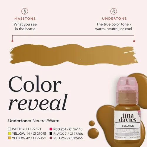Vista 4 de Tina Davies Professional X Perma Blend Pigmento para cejas – Maquillaje permanente para cejas – Los colores curan fieles al tono – Alta retención
