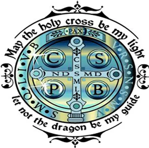 Vista 2 de CafePress Medal of St Benedict - Adhesivo cuadrado para parachoques (3 x 3 pulgadas)