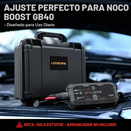 Vista 3 de Funda para NOCO Boost GB40 y GB20 – Funda de transporte rígida impermeable con espuma precortada personalizada, caja de viaje protectora a prueba