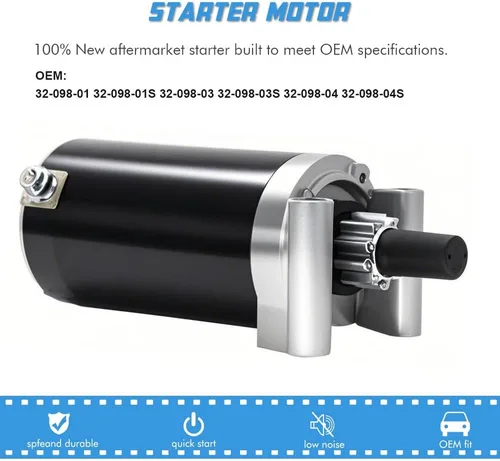 Vista 2 de Motor de arranque Kohler 7000 de repuesto para motores Courage 20HP 23HP 25HP 27HP 1999-1140051 3209801 32-098-03 KH-32-098-01-S KH-32-098-03-S