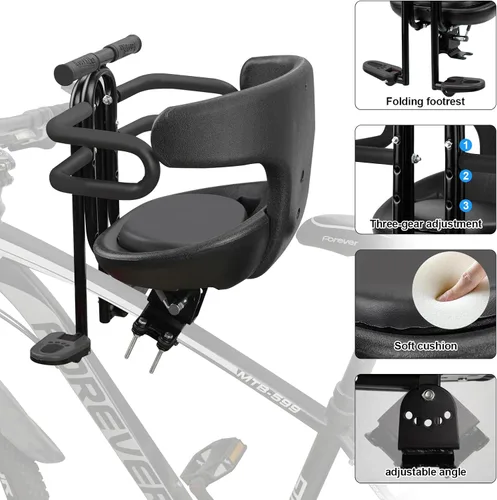 Vista 5 de YouTeMei Kids Bike seat, Kids Front Mounted Bike Seat for Adult Bike