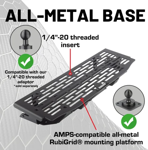 Vista 3 de Bulletpoint Mounting Solutions RubiGrid Soporte de teléfono de metal para montaje en tablero compatible con Ford F-150 2021-2025 y Ford Raptor