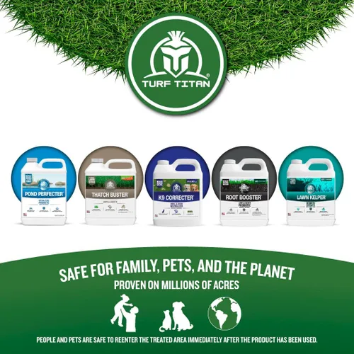 Vista 8 de Turf Titan Lawn Advancer - Fertilizante líquido de acción rápida para césped (32 onzas) con pulverizador de extremo de manguera, potenciador