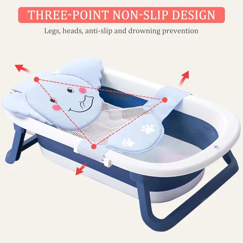Vista 9 de AIR&TREE Red de Soporte para Asiento de Baño para Bebé, Secado Rápido, Ajustable, Cómoda, Antideslizante, Cabestrillo de Malla para Ducha en Bañera