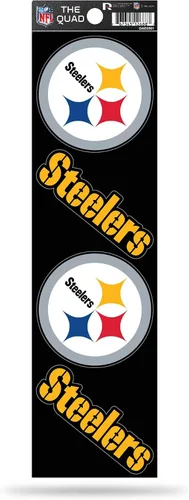 Vista 14 de Rico Industries NFL Football Quad Calcomanía de 3 x 12 pulgadas, (4) calcomanías