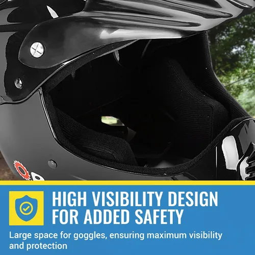 Vista 9 de Razor Casco juvenil de cara completa, carcasa exterior de plástico ligero con correas ajustables para jóvenes jinetes