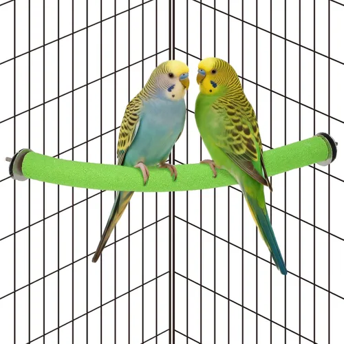 Vista 25 de Rypet Percha para Loros de Superficie Rugosa - Perchas de Arena de Cuarzo para Jaula de Pájaros para Pequeños Periquitos, Cacatúas, Conures