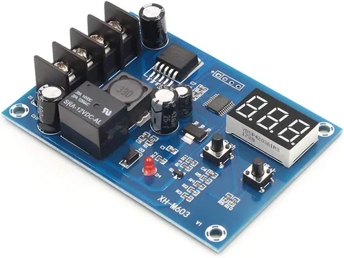 Vista 3 de Controlador de carga de batería Interruptor de protección Pantalla digital Encendido Apagado Relé Controlador de carga para batería de 12 V 24 V
