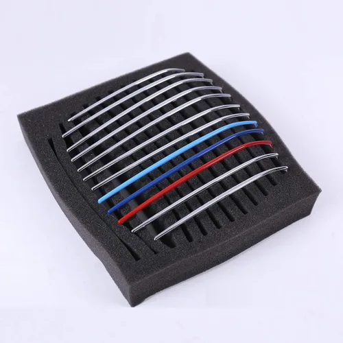 Vista 7 de YIWANG ABS cromo brillante plata parte delantera rejilla inserción tiras cubierta parrilla 24 piezas para BMW Serie 2 218i F45 f46 2015-2018 Estilo 1