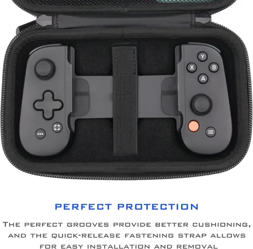Vista 3 de XORDING Funda de transporte compatible con Backbone One, carcasa dura de nailon, funda protectora, con una pulsera, llavero y bolsillo de red