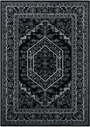 Vista 114 de SAFAVIEH ADR108B - Tapete de la colección Adirondack, 2 pies 1 pulgada x 6 pies, marfil y plateado, diseño de medallón oriental, no desprende