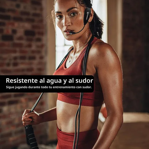 Vista 9 de KIMAFUN - Sistema de micrófono inalámbrico con auriculares, sin necesidad de Bluetooth, micrófono de cabeza impermeable para instructor de fitness
