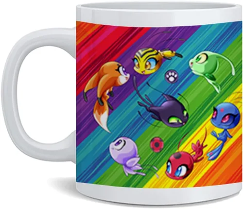 Vista 5 de Taza de cerámica con logotipo de Miraculous Ladybug and Cat Noir Adrien Agreste Cat Noir, serie de televisión de dibujos animados, película