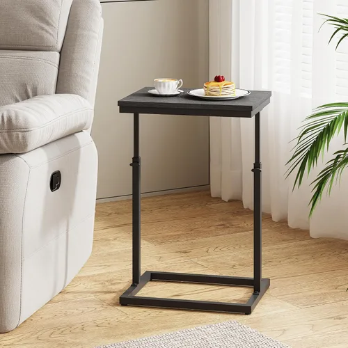 Vista 5 de TUTOTAK Mesa auxiliar, mesa auxiliar, mesa de sofá alta, mesa de sofá, sala de estar, dormitorio, negro TB01BK083P