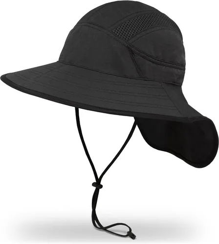 Vista 17 de Sunday Afternoons Ultra Adventure Hat UPF 50+ Sun Hat Reverse Split Brim, Sunglass Lock, neck cape, side mesh panels, moisture-wicking sweatband