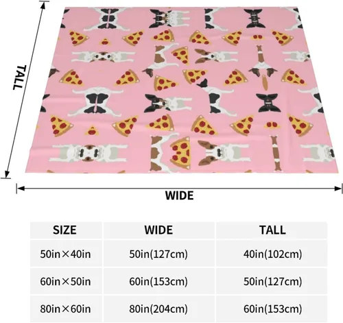 Vista 4 de Rat Terrier - Manta estampada de perro, súper suave y cómoda, 50 x 40 pulgadas, manta cálida reversible y mullida para cama, sofá, viajes, campamento