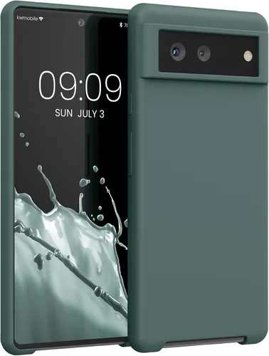 Vista 63 de kwmobile Funda Compatible con Google Pixel 6 Pro - Funda de teléfono de silicona TPU con acabado suave - Azul Arrecife