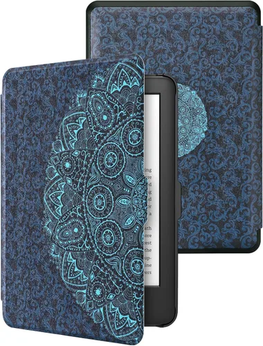 Vista 9 de Funda de piel ligera de cubierta blanca para Walnew Kindle de Amazon, cubierta fina protectora inteligente premium para Kindle Paperwhite con auto