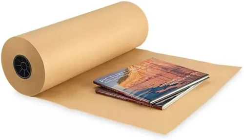 Vista 2 de Secure Seal - Rollo grande de papel kraft marrón - 24 pulgadas x 1200 pies - para envolver, embalar, manualidades, relleno de vacíos, proyectos