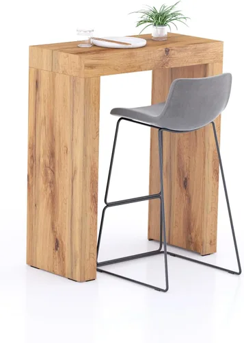 Vista 23 de Mobili Fiver Evolution - Mesa alta de bar de cocina fabricada en Italia Ahorra Espacio, Mesa de altura de mostrador montada en la pared para 1
