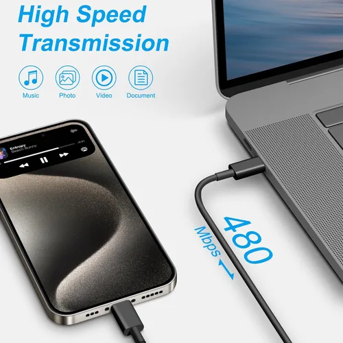 Vista 5 de Cargador para iPhone 17 16 15 de carga rápida - 2 unidades, 20 W, USB C, bloque de carga con cable tipo C de 6 pies compatible con iPhone 17/17