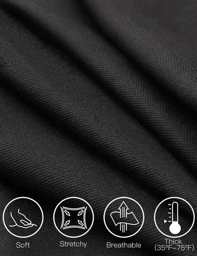 Vista 3 de Tapata Pantalones de vestir para mujer de 28, 30, 32 y 34 pulgadas, cintura alta, elásticos, corte de bota, pantalones altos, pequeños y regulares