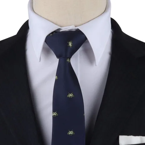 Vista 2 de AUSCUFFLINKS Corbatas deportivas y especiales Corbatas para hombres Lazos tejidos ajustados para el cuello Regalo para colega de trabajo