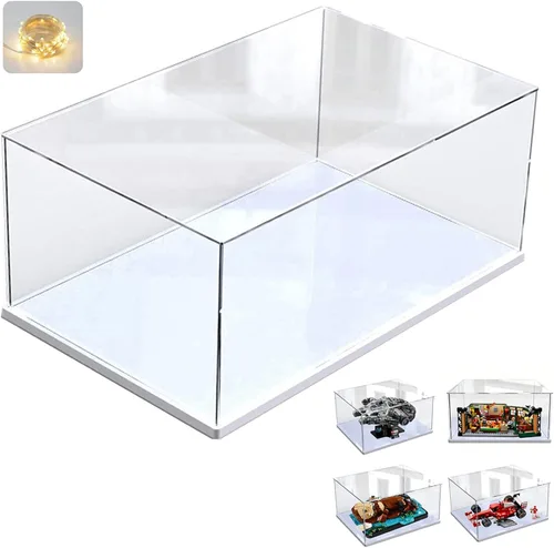 Vista 30 de Vitrina de acrílico transparente engrosada para coleccionables de Lego 75328 75976 Minifigure, caja transparente de autoensamblaje a prueba de polvo