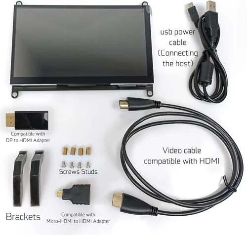 Vista 6 de WOWNOVA Panel de sensor de computadora de 7 pulgadas, pantalla LCD, monitor de temperatura de PC, pantalla secundaria, accesorios de PC para carcasa