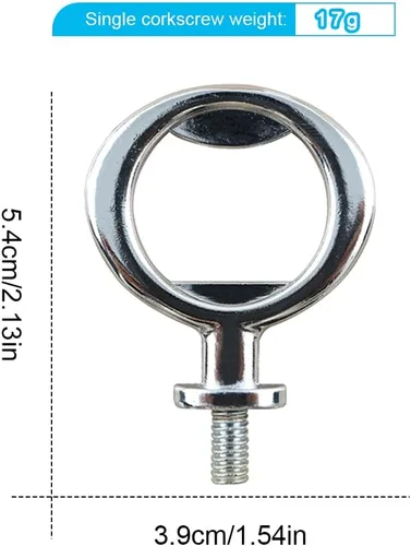 Vista 7 de Kit de 5 piezas de insertos para abridor de botellas, accesorios de acero inoxidable, abridor de botellas en blanco, herrajes metálicos
