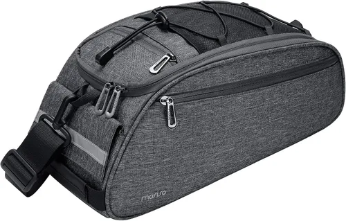 Vista 14 de MOSISO Bolsa de maletero para bicicleta, bolsa impermeable para asiento trasero de bicicleta, bolsa de almacenamiento para el sillín, bolsa