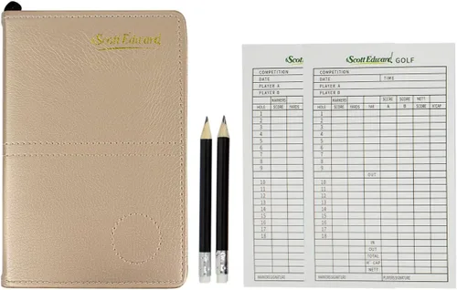 Vista 13 de Scott Edward Funda para tarjeta de puntuación de golf, soporte de cuero para tarjetas de puntuación, estadísticas y seguimiento de puntuaciones