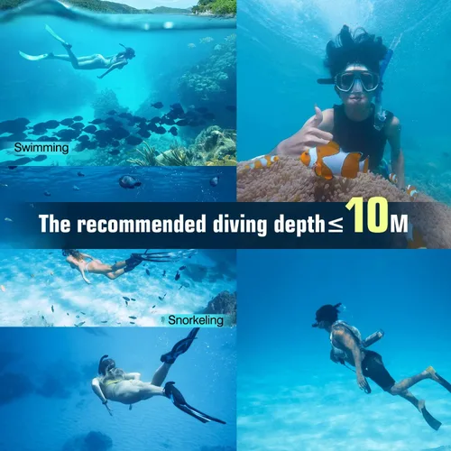 Vista 7 de Snorkel Set Wide-View Adult Snorkeling Scuba Gear, Professional Snorkel Goggles Anti-Fog Diving Mask, Anti-Leak Swim Goggles and Dry Top Snorkel for