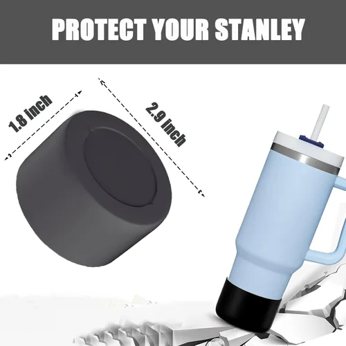 Vista 5 de Greant 2 fundas protectoras para botella de agua compatibles con Stanley Quencher de 30 onzas y 40 onzas, funda de silicona antideslizante