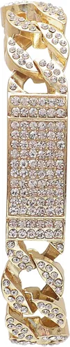 Vista 2 de Reloj totalmente incrustado con brillantes de cristal, muy brillante, con brazalete (L0504B)
