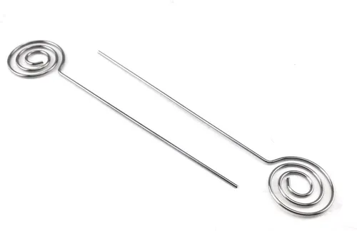 Vista 4 de Honbay 30 unids DIY forma redonda anillo lazo artesanía alambre clip tabla nota foto memo titular de metal abrazadera arcilla pastel decoración