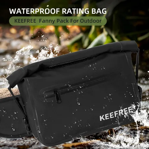 Vista 3 de Riñonera impermeable enrollable, cangurera de pesca con correa ajustable, bolsa de aparejos ligera multifuncional para deportes al aire libre
