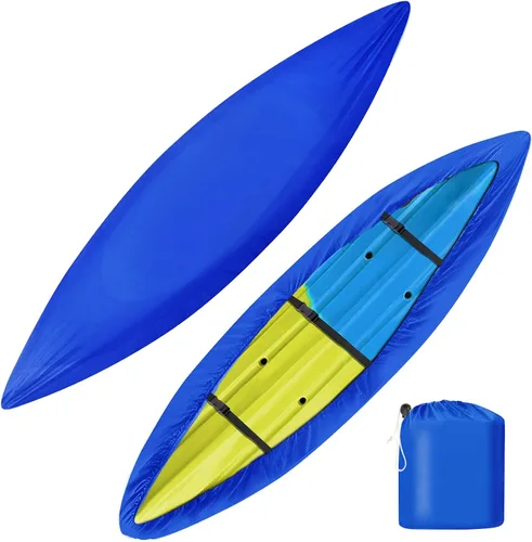 Vista 8 de iCOVER Funda para Kayak, Fundas Impermeables para Kayak para Almacenamiento al Aire Libre, Funda Resistente al Polvo para Canoa para Almacenamiento