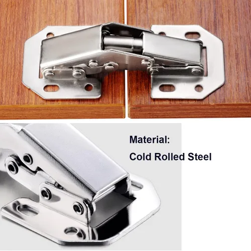 Vista 6 de QRity 2X Paquete de Bisagras para Puerta de Gabinete de Cocina Bisagras Ocultas para Puerta de Armario - Sin Ranura Requerida - Fácil de Instalar