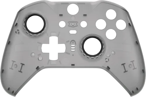 Vista 3 de eXtremeRate Cubierta frontal de repuesto negra transparente para Xbox One Elite Controller Series 2 (modelo 1797), carcasa frontal personalizada