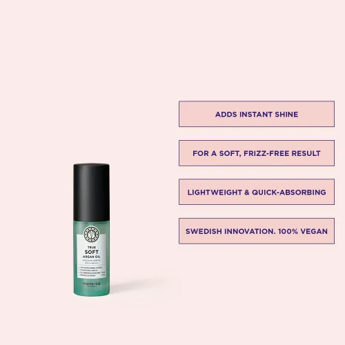 Vista 2 de Maria Nila True Soft, Moisturizing Argan Oil For Dry Brittle Hair, Argan Oil Remoisturises & Reduces Frizz, 100% Vegan & Sulfate/Paraben free