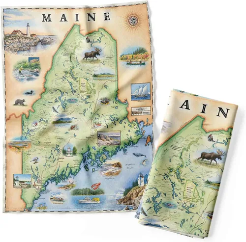 Vista 10 de Xplorer Maps 1000 Islands Map - Toalla decorativa de harina para cocina, 100% algodón, 18 x 24 pulgadas