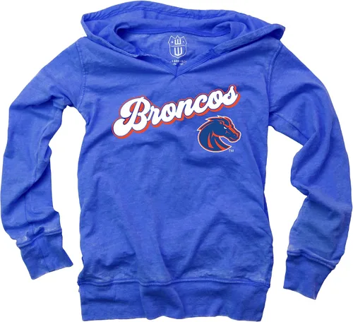 Vista 48 de Wes and Willy NCAA Camiseta con Capucha de Cuello en V para Niñas Air Force Falcons Azul