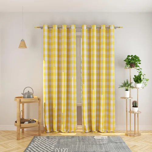 Vista 58 de Cortinas de 24 pulgadas de largo con diseño Buffalo Check Gingham Plaid para ventanas de cocina y baño, tratamiento para ventanas con 2 paneles
