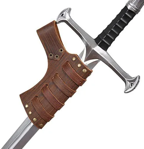 Vista 4 de Cinturón medieval de cuero de rana con hebilla ajustable para fiesta temática, accesorios de disfraces